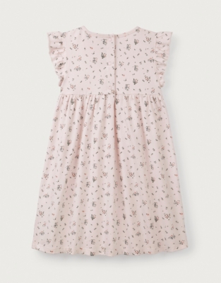 Organic Cotton Josie Floral Frill Sleeveless Jersey Dress (18mths–6yrs)