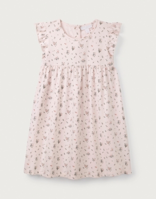 Organic Cotton Josie Floral Frill Sleeveless Jersey Dress (18mths–6yrs)
