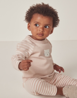 Organic Cotton Kitten Jumper (0–18mths)