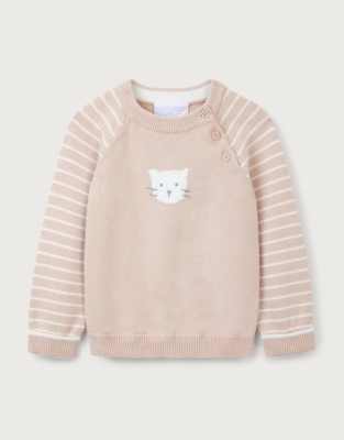 Organic Cotton Kitten Jumper (0–18mths)