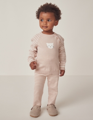 Organic Cotton Kitten Jumper (0–18mths)