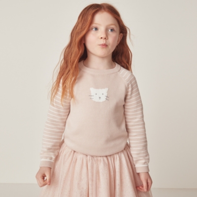 Organic Cotton Kitten Jumper (18mths-6yrs)