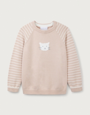 Organic Cotton Kitten Jumper (18mths-6yrs)