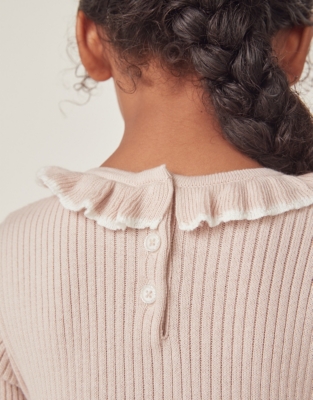 Organic Cotton Knit And Tulle Dress (18mths–6yrs)