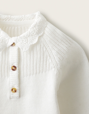 Organic-Cotton Knitted Bodysuit (0–2yrs)