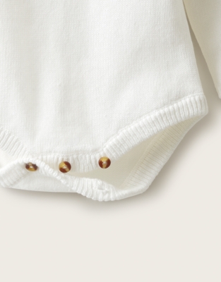 Organic-Cotton Knitted Bodysuit (0–2yrs)