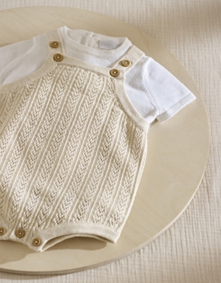 Organic Cotton Knitted Pointelle Gift Set (0–6mths)