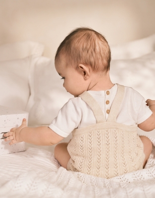 Organic Cotton Knitted Pointelle Gift Set (0–6mths)