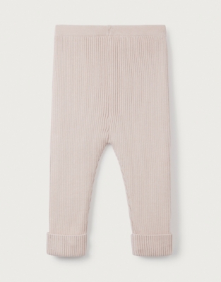 Organic Cotton Knitted Rib Leggings (0–24mths) | Baby Girls' | The ...