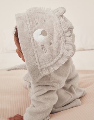 Organic Cotton Lion Hooded Robe (0–12mths)