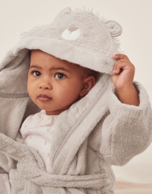 Organic Cotton Lion Hooded Robe (0–12mths)