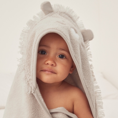 Organic Cotton Lion Hooded Towel