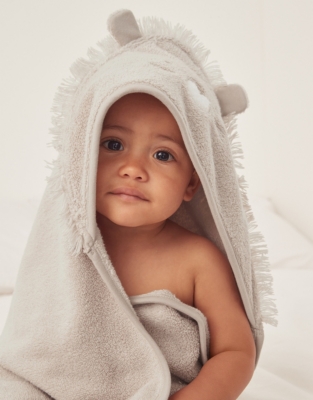 Organic Cotton Lion Hooded Towel