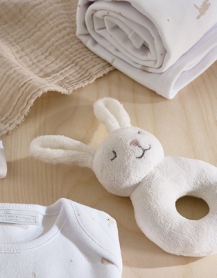 Cream Bunny Collection - 5 Piece Unisex Baby Gift Set Box