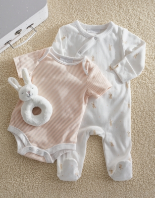 Organic Cotton Little Bunny Welcome Baby Gift Set (0–6mths)