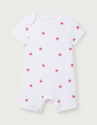 Organic Cotton Little Crab Envelope Neck Shortie (0–24mths)
