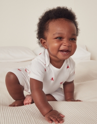 Organic Cotton Little Crab Envelope Neck Shortie (0–24mths)