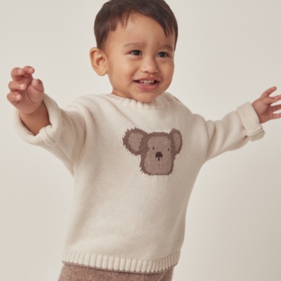 Organic Cotton Little Monkey Jumper (0–24mths)