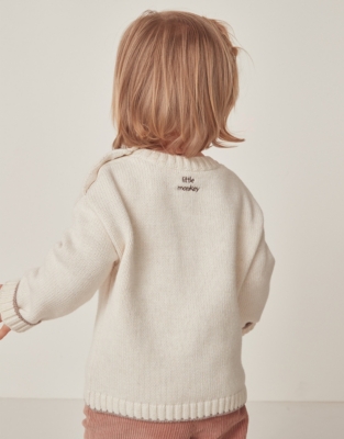 Organic Cotton Little Monkey Jumper (0–24mths)