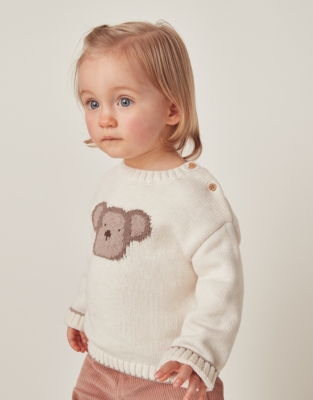 Organic Cotton Little Monkey Jumper (0–24mths)