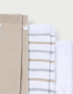 Organic Cotton Little Paws Socks – Set of 3 (0–24mths)