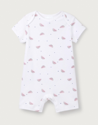 Organic Cotton Little Watermelon Envelope Neck Shortie (0–24mths)