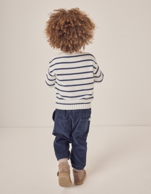 Organic Cotton Lobster Striped Jumper (0–18mths)