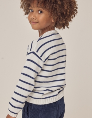 Organic Cotton Lobster Striped Jumper (18mths–6yrs)