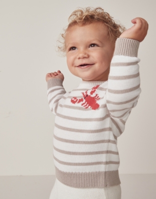 Organic Cotton Lobster Sweater (0–18mths)