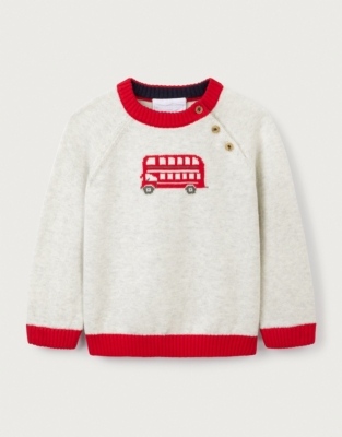 Organic Cotton London Bus Jumper (0–18mths)