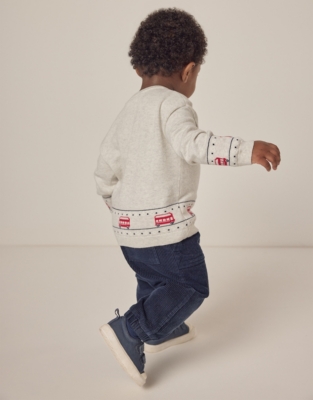 Organic Cotton London Bus Jumper (0–18mths)