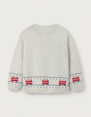 Organic Cotton London Bus Jumper (0–18mths)