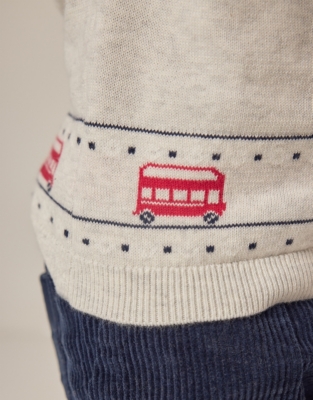 Organic Cotton London Bus Jumper (0–18mths)
