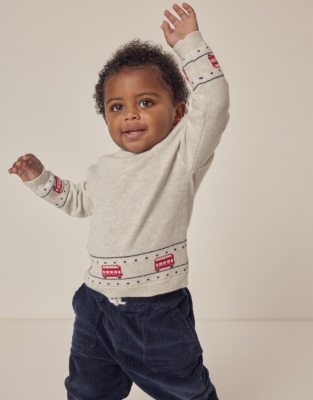 Organic Cotton London Bus Jumper (0–18mths)