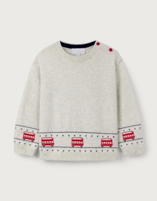 Organic Cotton London Bus Jumper (0–18mths)