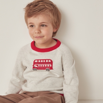 Organic Cotton London Bus Jumper (18mths–6yrs)