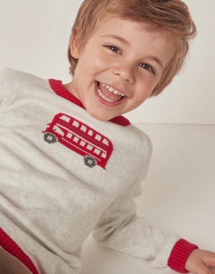Organic Cotton London Bus Jumper (18mths–6yrs)