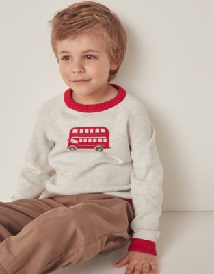 Organic Cotton London Bus Jumper (18mths–6yrs)