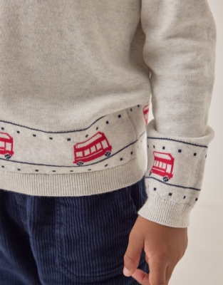 Organic Cotton London Bus Jumper (18mths–6yrs)