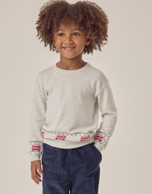 Organic Cotton London Bus Jumper (18mths–6yrs)