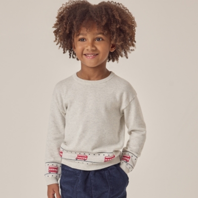 Organic Cotton London Bus Sweater (18mths–6yrs)
