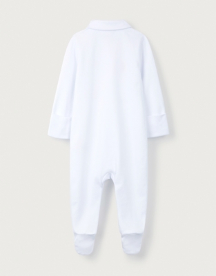 Organic Cotton London Embroidery Sleepsuit (0–24mths)