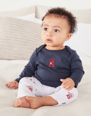 Organic Cotton London Pajama Set (0–9mths), Baby Sleepwear