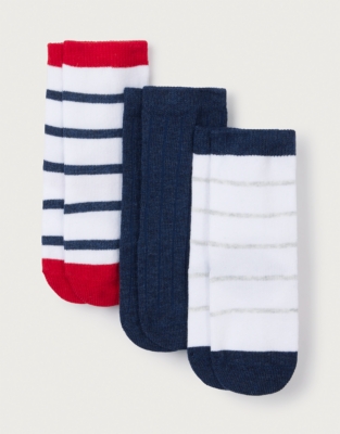 Organic Cotton London Socks – Set of 3 (0–4yrs)