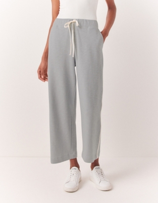 Organic Cotton Loopback Side Stripe Cropped Pants
