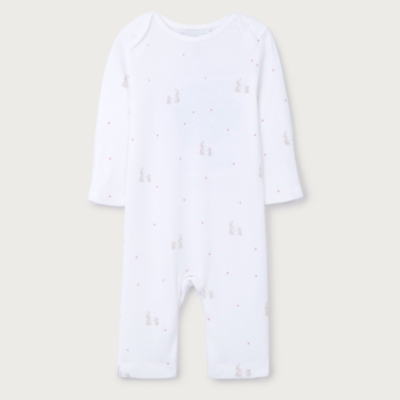 Organic Cotton Love Bunny Sleepsuit (0–24mths)