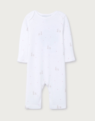 Organic Cotton Love Bunny Sleepsuit (0–24mths)