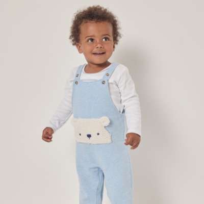 Organic Cotton Lumi Bear Dungarees & Top Set (0–24mths)