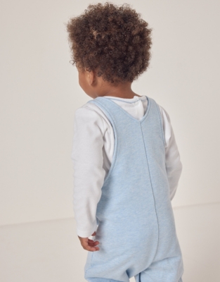 Organic Cotton Lumi Bear Dungarees & Top Set (0–24mths)