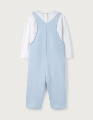 Organic Cotton Lumi Bear Dungarees & Top Set (0–24mths)